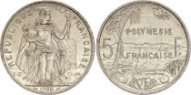 French Pacific Territories 5 Francs - Liberty - Landscape - Varieties years (1975-1990) - F to VF