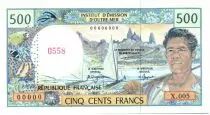 French Pacific Territories 500 Francs Fisherman - Marquises Islands - Specimen