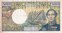 French Pacific Territories 5000 Francs - Bougainville - Boats - ND (1996) - Serial C.007 - P.3c