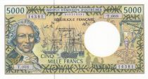 French Pacific Territories 5000 Francs - Bougainville - Trois-Mâts - ND (2001) - Serial T.008