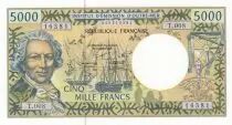 French Pacific Territories 5000 Francs - Bougainville - Trois-M&acirc;ts - ND (2001) - Serial T.008