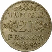 French Prot., Ahmad Pasha - 20 Silver Francs - 1353 AH Paris