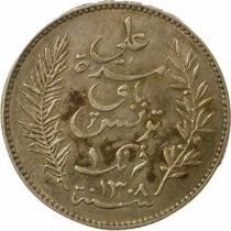 French Protectorate, Ali III - Silver Franc - 1891 A Paris