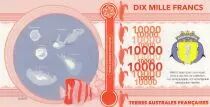 French Southern Territories 10000 Francs Bassas da India, turtle, boat - 2018 - Fantaisy