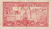 French West Africa 0.50 Franc - Red - ND (1944) - P.33