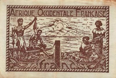 French West Africa 1 Franc - ND (1944) - P.34