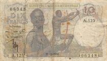 French West Africa 10 Francs - 21-11-1953 - P.37