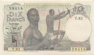 French West Africa 10 Francs - 29-12-1950 - P.37