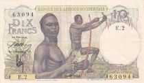 French West Africa 10 Francs Hunters - 18-01-1946 Serial E.2 - P. 37