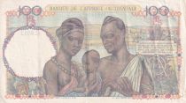 French West Africa 100 Francs - African, pineapple - Family - 26-04-1950 - Serial C.8912 - VF - P.40