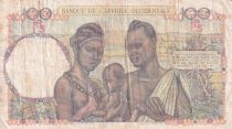 French West Africa 100 Francs - African, pineapple - Family - 27-12-1948 - Serial S.5386 - V to VF - P.40