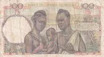 French West Africa 100 Francs - African, pineapple - Family - 27-12-1948 - Serial S.5386 - V to VF - P.40