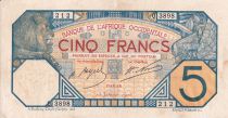 French West Africa 100 Francs - Dakar - 13-01-1928 - Serial Q 3898 - XF - P.5Bd