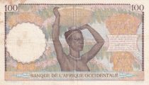 French West Africa 100 Francs - Women w/hairdress - 10-09-1941 - Serial K.478 - P.23