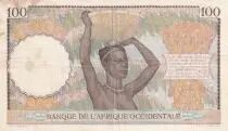 French West Africa 100 Francs - Women w/hairdress - 10-09-1941 - Serial K.478 - P.23