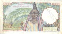 French West Africa 1000 Francs Woman, jugs - 1948 - Specimen
