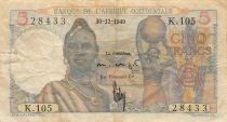 French West Africa 5 Francs - African Women - 30-12-1949 - P.36