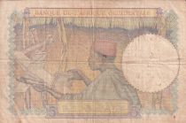 French West Africa 5 Francs - Coffe tree - Man weaving - 01-08-1935 - Serial M.1327 - P.21