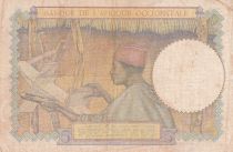 French West Africa 5 Francs - Coffe tree - Man weaving - 01-08-1935 - Serial W.1402 - P.21
