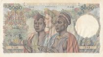 French West Africa 5000 Francs 22-12-1950 Serial P.248 - P.43