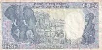 Gabun 1000 Francs Map of CAS (completed) - 1987 - Serial T.03 - VF - P.10a