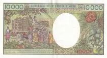 Gabun 10000 Francs - Antelopes -  ND (1991) - Serial N.001 - P.7b