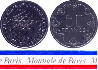 Gabun 50 Francs - 1976 - Test strike