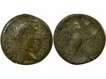 Gallia Belgica, Augustus - Quadrans, Eagle - 15 / 10 Av JC Reims