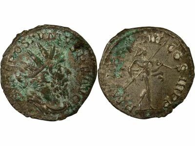 Gallic Empire Postumus - Antoninianus, Standing Mars - 263 / 265 Trier