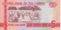 Gambia 5 Dalasis - Birds - Cows - ND (2013) - P.25c