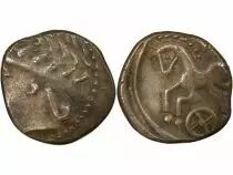 Gaul Allobroges - Denarius VOL with Horse and Wheel - Ist Century BC