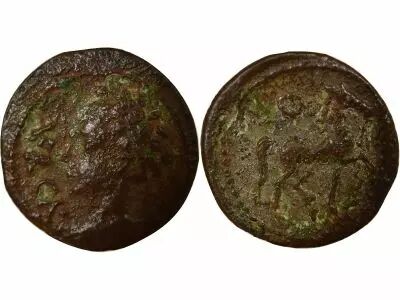 Gaul Arverni - Ae, Verca - 120 / 60  BC, Demos 70 / 30  BC