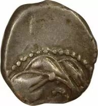 Gaul Bituriges Cubi  - Denarius with Branch and pointed Annulet - Ist Century BC