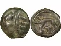 Gaul Leuci - Potin, with \ Indian Head\  - 75 / 50 BC