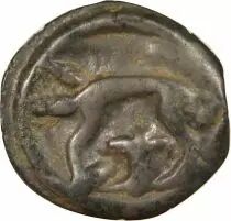Gaul Leuci - Potin, with \ Indian Head\  - 75 / 50 BC