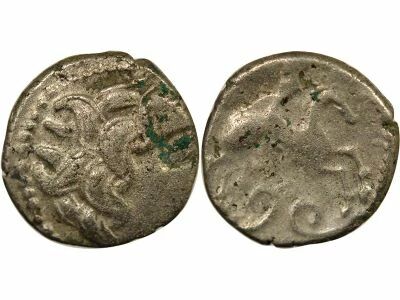Gaule (Pictons) Drachme Argent, au Cavalier ail� - 120 / 80 Av JC