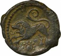 Gaule (Suessions) Bronze &agrave; la T&ecirc;te Janiforme, Classe I - 50 / 40 Av JC