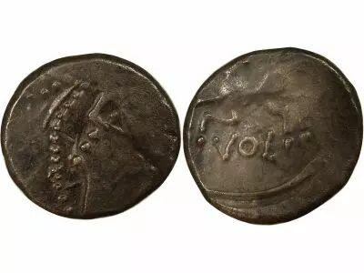 Gaule Allobroges - Denier VOL au Cheval et au Caduc�e - Ie Si�cle Av JC