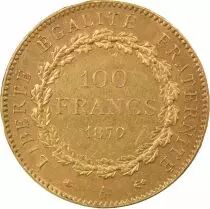Genius - 100 Gold Francs, Dieu Prot&egrave;ge la France - 1879 A Paris