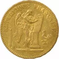 Genius - 20 Gold Francs,  IInd Republic - 1849 A Paris