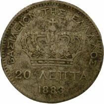 George I - 20 Silver Lepta - 1883 A Paris