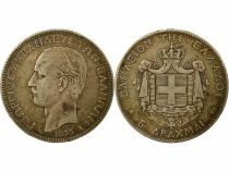 George I - 5 Silver Drachmai - 1875 A Paris
