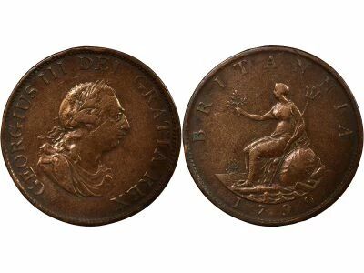 George III - 1/2 Penny, 2nd Portrait - 1799 Soho