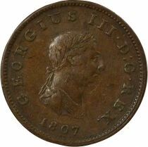 George III - 1/2 Penny, 2nd Portrait - 1807 Soho
