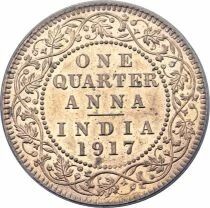 George V - 1/4 Anna - 1917 Calcutta