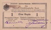 German East Africa 1 Roupie - Black - 1916 - Serial S.3 - P.20a