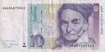 Germania (Repubblica Federale) 10 D Mark - Carl Friedr Gauss - 1989 - P.38a