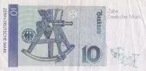 Germania (Repubblica Federale) 10 D Mark - Carl Friedr Gauss - 1989 - XF+ - P.38a