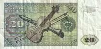 Germania (Repubblica Federale) 20 Deutsche Mark - Elsbeth Tucher - Musical instruments - 1980 - F+ - P32d