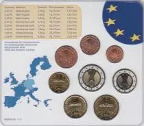 Germania (Repubblica Federale) Set of 8 coins 2004 - UNC -  Karlsruhe - G